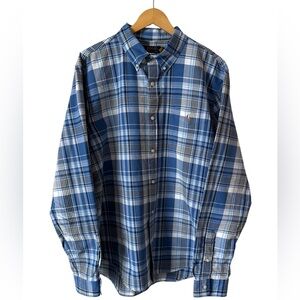 Polo Ralph Lauren Classic Fit Plaid Button Down Shirt Blue XXL NWT Condition
